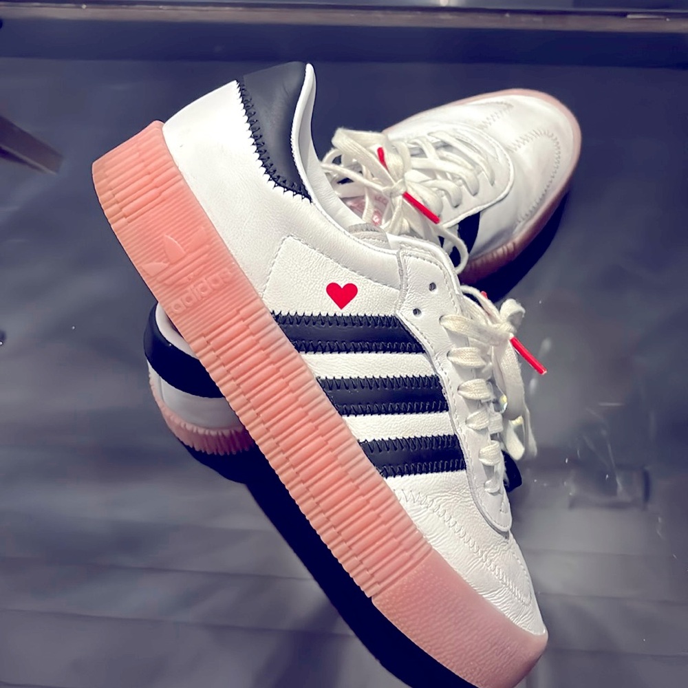 Valentine’s Day  Adidas Sambas Rare but too big for me. Your gain!